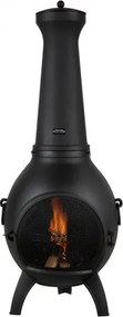 VEVOR 18 In Chiminea Outdoor Wood Burning Firepit with Grill Mesh &amp; Chimney Coat