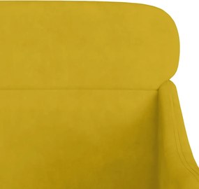 vidaXL Πολυθρόνα Κίτρινη 63 x 76x 80 εκ. Βελούδινη