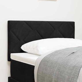 vidaXL LED Κεφαλάρι με Σχέδιο Διαμαντιών 80 εκ σε Μαύρο Βελούδο