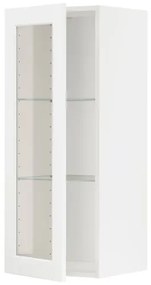 METOD ντουλάπι τοίχου με ράφια/γυάλινη πόρτα, 40x100 cm 094.734.72
