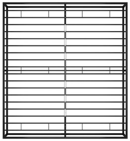 Πλαίσιο Κρεβατιού Μαύρο 200 x 200 εκ. Μεταλλικό - Μαύρο