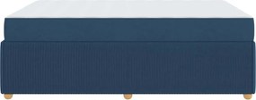 vidaXL Σκελετός Κρεβατιού με στρώμα Μπλε 140 x 200 cm ύφασμα