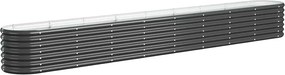 vidaXL Ζαρντινιέρα Ανθρακί 332x40x36 εκ Γαλβανισμένος χάλυβας