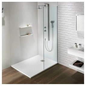 Sirene Slate 12080 White Matt Cast Marble Ντουζιέρα 120 x 80 cm