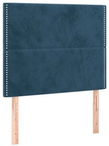 vidaXL Κεφαλάρια Κρεβατιού 2 τεμ. Σκ. Μπλε 80 x 5 x 78/88εκ. Βελούδινο