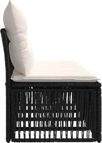 vidaXL Καναπές 4 Θέσεων 4 pcs 4-Αριθμός καθισμάτων Μαύρο