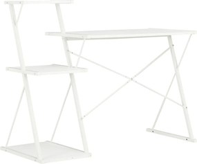 vidaXL Γραφείο με Ράφια Λευκό 116 x 50 x 93 εκ.