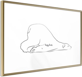 Αφίσα - Resting Polar Bear - 30x20 - Χρυσό - Χωρίς πασπαρτού