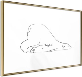 Αφίσα - Resting Polar Bear - 90x60 - Χρυσό - Χωρίς πασπαρτού
