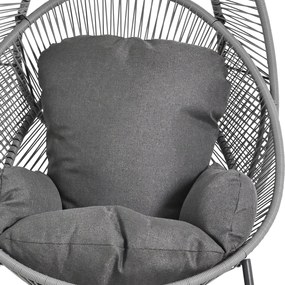 ΠΟΛΥΘΡΟΝΑ-ΦΩΛΙΑ RULER HM6506.01 ΓΚΡΙ ΜΕΤΑΛΛΟ-P.E.RATTAN-ΜΑΞΙΛΑΡΙΑ 90x85x154Υεκ