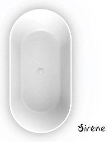 SIRENE Cusco Cast Marble Μπανιέρα ελεύθερης τοποθέτησης White matt 330L