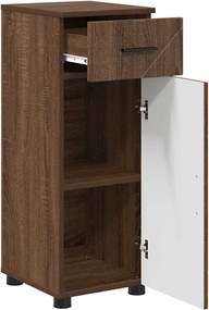vidaXL Σετ Επίπλων Μπάνιου με συρτάρι Επιτοίχιο 3 pcs Καφέ δρυς