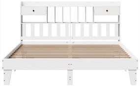 vidaXL Σκελετός Κρεβ. Χωρίς Στρώμα Λευκό 180x200 εκ Μασίφ Πεύκο