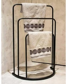 Bathroom Solutions Κρεμάστρα για Πετσέτες Μαύρη 49,5x75 εκ. Μεταλλική