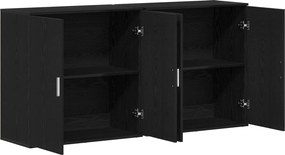 vidaXL Πλαϊνό γραφείο 2 pcs Μαύρη Οξυά 79 x 38 x 80 εκ.