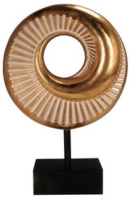 Διακοσμητικό Αντικείμενο Επιτραπέζιο Totem Espiral 022510 23x8x35cm Gold-Black Polyresin