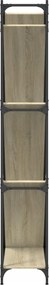 vidaXL Βιβλιοθήκη Sonoma Δρυς 79x30x180 εκ. Επεξεργ. Ξύλο &amp; Μέταλλο