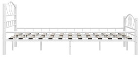 vidaXL Πλαίσιο Κρεβατιού Λευκό 140 x 200 εκ. Μεταλλικό