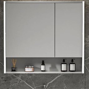 Καθρέφτης Yvonne Led 3MYVON055GR 55×65 Grey Ξύλο,Γυαλί
