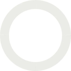 vidaXL κατάλληλο για επίπεδα δαχτυλίδια δέντρου 5 τμχ. Λευκό Ατσάλι