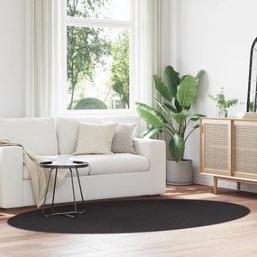 vidaXL Χαλιά "HUARTE" Μαύρο 160x230 cm Οβάλ