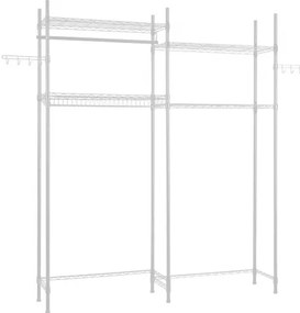 VEVOR Over Washer and Dryer Storage Shelf Two Row 4 Tiers Washer Rack White