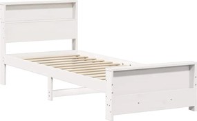 vidaXL Σκελετός Κρεβατιού Λευκό 90 x 200 cm Επεξεργασμένο ξύλο