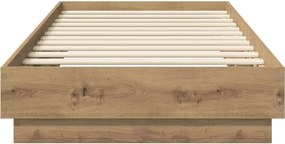 vidaXL Κρεβάτι δαπέδου Artisan Δρυς 80 x 200 cm Επεξεργασμένο Ξύλο