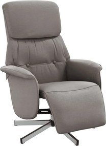 vidaXL Πολυθρόνα Ανακλινόμενη με Υποπόδιο Taupe Υφασμάτινη