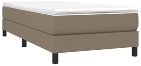 vidaXL Κρεβάτι Boxspring με Στρώμα Taupe 80x200 εκ. Υφασμάτινο