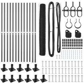 vidaXL Στύλος Περιφράξεων Γκρι 25 x 1,2 μ (πάνελ 36 χλστ) Ατσάλι