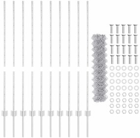 vidaXL Τεντώτο με στήριγμα Ασημί 1,2 x 10 m Ατσάλι