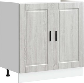 vidaXL Βάση νιπτήρα με αποθήκευση Porto 2 pcs Γκρι Επεξεργασμένο ξύλο