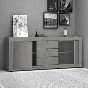 Μπουφές Ocean  χρώμα γκρι σκυροδέματος 210x45x86εκ.