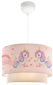 PONY 204-0016 Παιδικό Κρεμαστό Φωτιστικό Φιγούρα Μονόφωτο 1 x E27 IP20 Ροζ Ύφασμα-Μ30 x Π30 x Υ70cm Globostar 204-0016 Ροζ