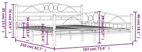 ΠΛΑΙΣΙΟ ΚΡΕΒΑΤΙΟΥ ΜΑΥΡΟ 180 X 200 ΕΚ. ΑΤΣΑΛΙΝΟ 285290