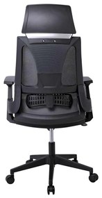 BF8750 Πολυθρόνα Γραφείου Διευθυντή, Mesh Μαύρο, Ύφασμα Μαύρο 65x64x117/127cm