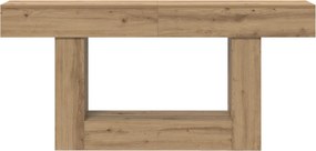 vidaXL Τεχνίτικη Δρυς 160 x 30 x 74 εκ