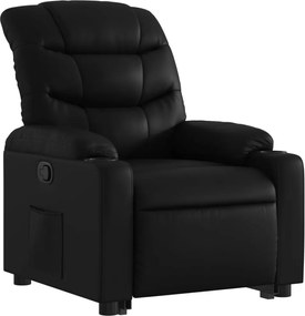 vidaXL Πολυθρόνα Μασάζ Ανακλινόμενη με Ανύψωση Μαύρη Συνθ. Δέρμα