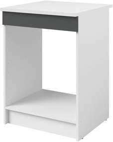 Επιδαπέδιο ντουλάπι φούρνου Jeden 60-Γκρι Γυαλιστερό - Λευκό