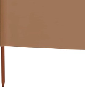 vidaXL Προστατευτικό Αέρα με 6 Πάνελ Taupe 800 x 160 εκ. Υφασμάτινο