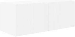 vidaXL Σετ επίπλου τηλεόρασης Επιτοίχιο 2 pcs Λευκό Επεξεργασμένο ξύλο