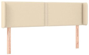 vidaXL Κεφαλάρι με Πτερύγια Κρεμ 147x16x78/88 εκ. Υφασμάτινο