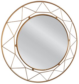 Καθρέπτης Τοίχου ArteLibre AERIN Χρυσό Μέταλλο/Γυαλί 80x4x80cm