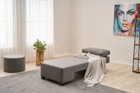 Πολυθρόνα-Κρεβάτι Γκρι Δεξιά PERENNA LINEN 93x116x83