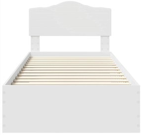 vidaXL Σκελετός Κρεβατιού Λευκό 90 x 190 cm Επεξεργασμένο ξύλο