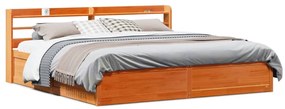 vidaXL Πλαίσιο Κρεβατιού με Κεφαλάρι 180x200 εκ Μασίφ Ξύλο Πεύκου