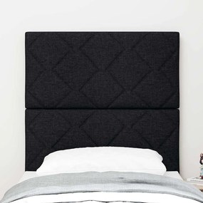 vidaXL Υφασμάτινο Κεφαλάρι Geometric με κεφαλάρι Μαύρο 80 cm ύφασμα