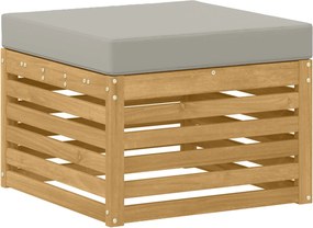 vidaXL Σειρά Καναπέ Εξωτερικού 5 pcs Λευκό και Ανοιχτό Γκρι