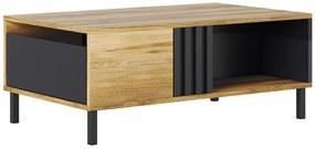 Ορθογώνιο Τραπεζάκι Σαλονιού Ξύλινο HAYDON Barocco oak gold/Ανθρακί Μ100xΠ60xΥ40εκ.